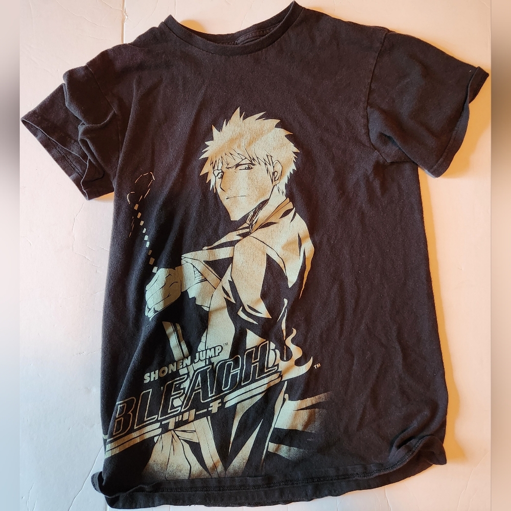 Men's Small Used Black Bleach T Shirt